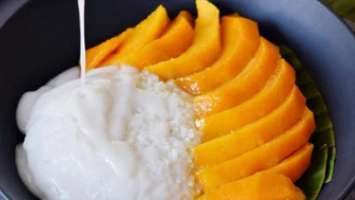 Resep Mango Sticky Rice, Dessert ala Thailand yang Menggoda Selera. Sumber Gambar via Elavegan