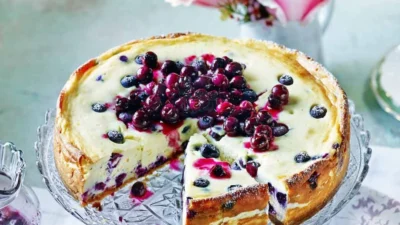 Resep dan Cara Membuat Cheese Cake Blueberry