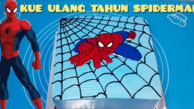 Kue Black Forest Animasi Spiderman