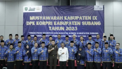 Hadiri Muskab IX, Bupati Ruhimat Ajak Korpri Subang Jaga Kekompakan