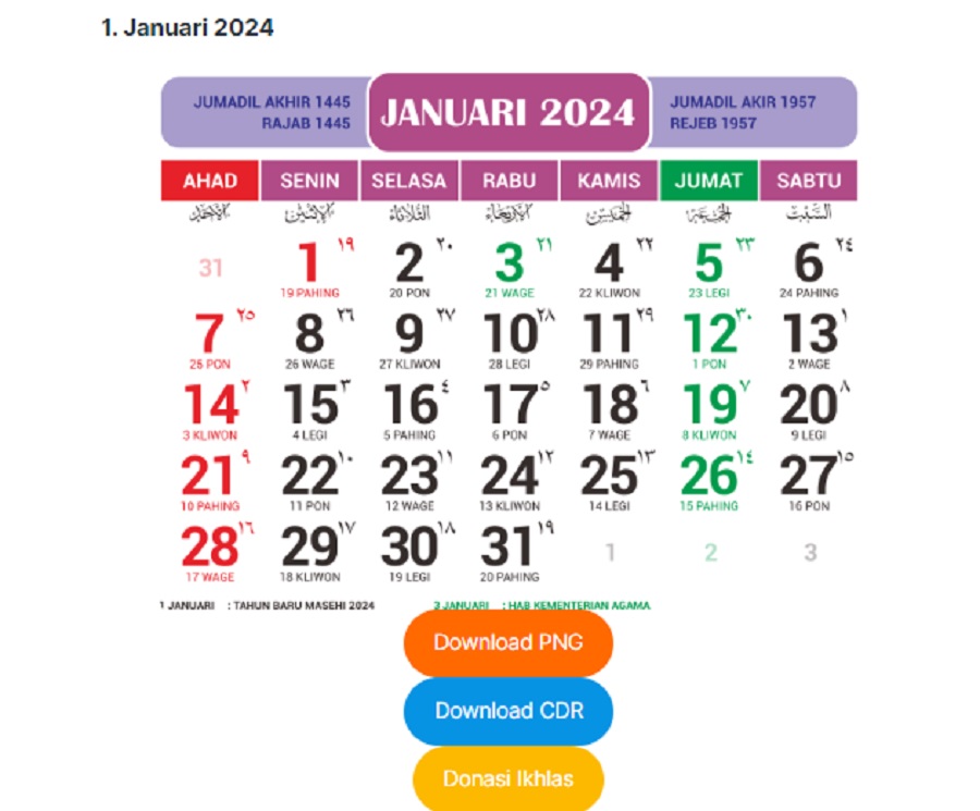 Kalender Tahun 2024 Lengkap Dengan Tanggal Merah Dan Cuti, 43 OFF