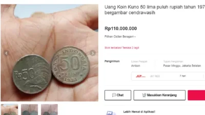 Salah satu koin langka dengan gambar Cendrawasih dihargai mencapai Rp110.000.000