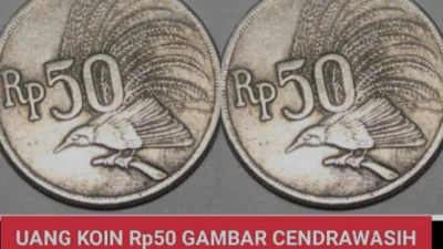 Cek Disini! Harga Uang Koin Kuno 50 Rupiah Cendrawasih Tahun 1971, Nyampai Ratusan Juta